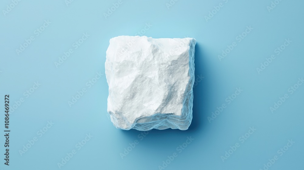 Arctic Iceberg 3D Render Minimalist Blue Background Climate Change Concept Arctic Iceberg 3D Render Minimalist Blue Background Climate Change Concept