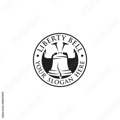 Liberty bell logo template vector illustration