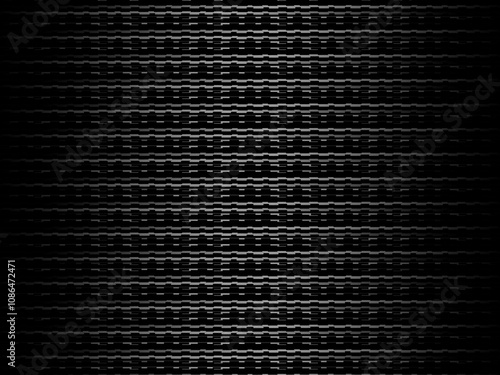 Black metal texture steel background. Perforated metal sheet.