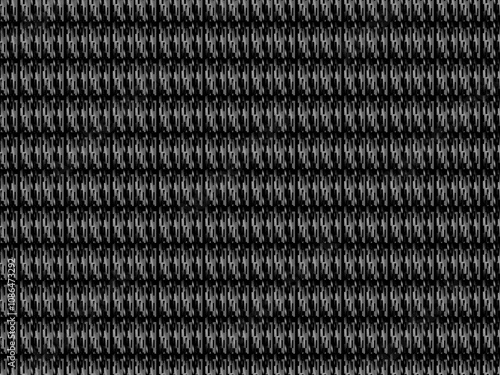 Black metal texture steel background. Perforated metal sheet.