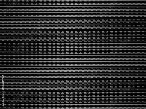 Black metal texture steel background. Perforated metal sheet.