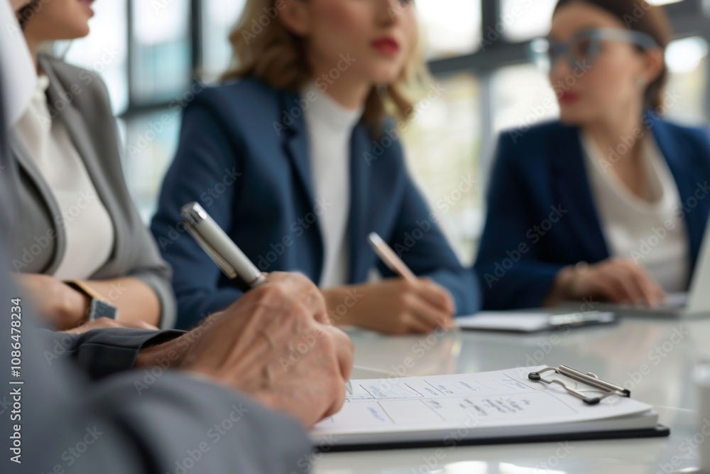 Inclusive Workplace Dialogue: Business Professionals in Office Meeting Inclusive Workplace Dialogue: Business Professionals in Office Meeting