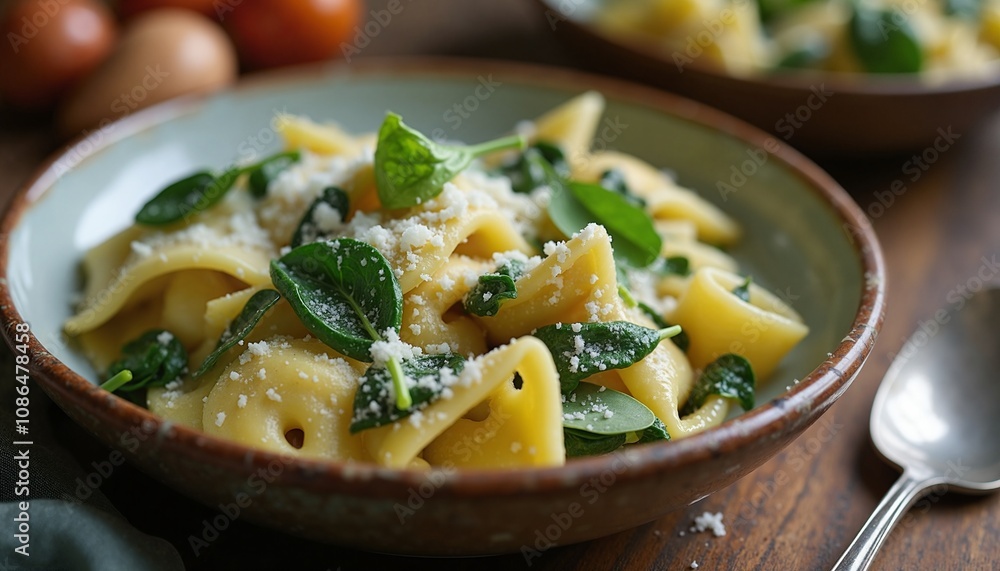 Spinach ricotta pasta dish for food blogs, recipe websites, restaurant menus, and culinary presentations - perfect for Italian cuisine enthusiasts and healthy eating inspiration Spinach ricotta pasta dish for food blogs, recipe websites, restaurant menus, and culinary presentations - perfect for Italian cuisine enthusiasts and healthy eating inspiration