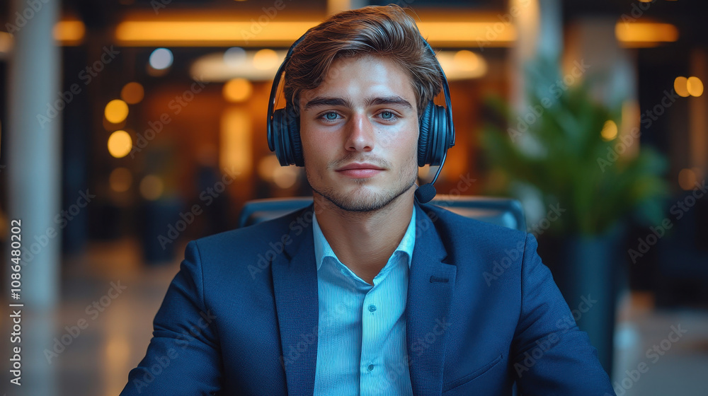 Businessman Recording Conversation with Customer Businessman Recording Conversation with Customer