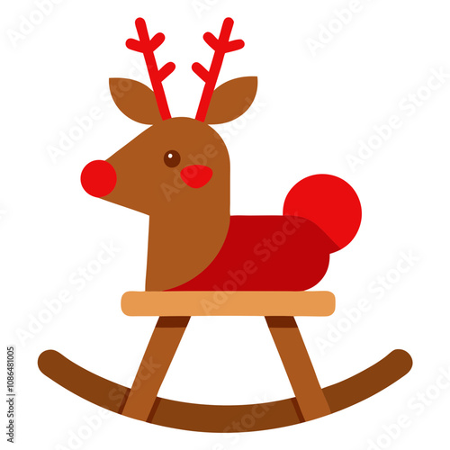 christmas reindeer on a wooden background