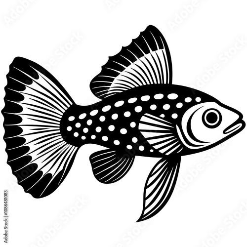 illustration of a guppy  fish