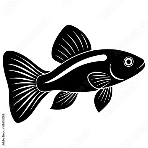 illustration of a guppy  fish