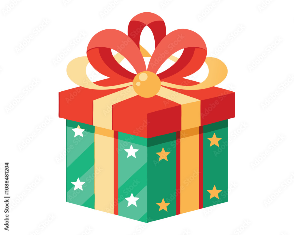Christmas Gift box icon, Xmas gift box vector illustration Christmas Gift box icon, Xmas gift box vector illustration