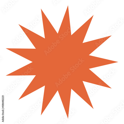 comic explosion geometric shape