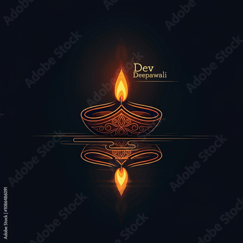 Elegant diya design for Dev...