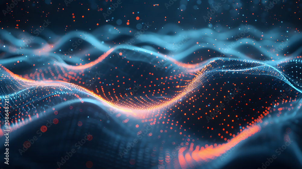 abstract technology particles mesh background abstract technology particles mesh background
