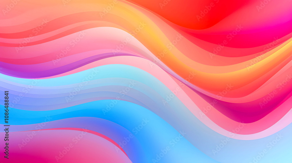 Gradient Waves of Colors in a Smooth Abstract Pattern Gradient Waves of Colors in a Smooth Abstract Pattern