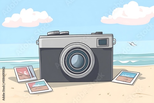 Flat Design World Photography Day Concept Background photo earth camera image poster technology nature day film international lens picture illustration photographer design vector photo