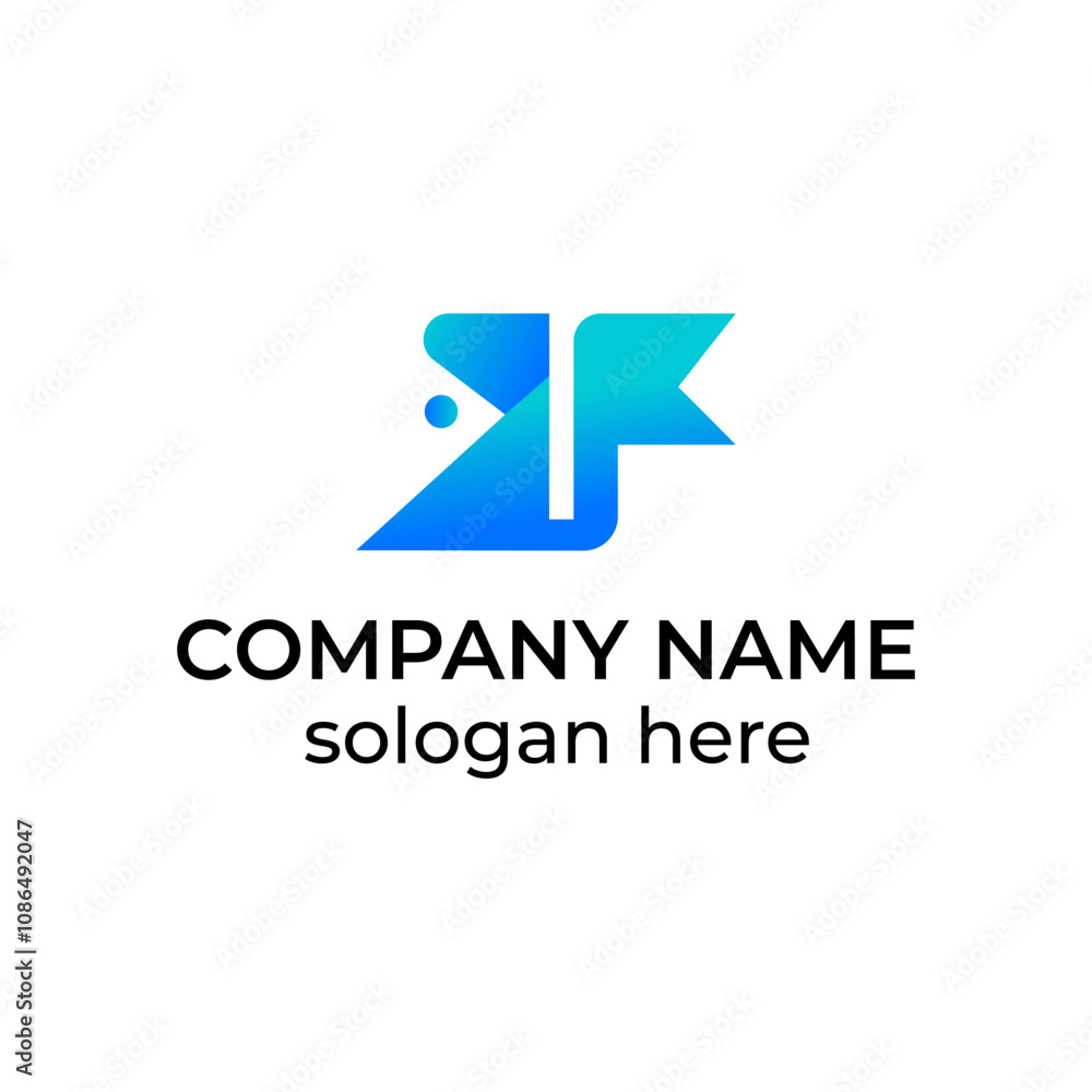 Minimal m flag logo design vector Minimal m flag logo design vector