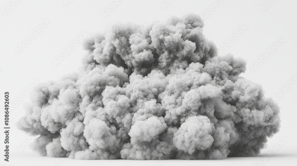 3D Rendered Smoke Cloud Abstract Grey Monochrome Puff Background Texture 3D Rendered Smoke Cloud Abstract Grey Monochrome Puff Background Texture