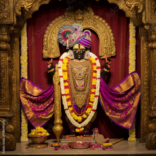 Beautifully adorned statue ...