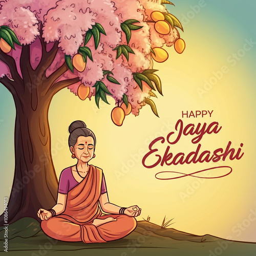Lord Buddha meditating unde...