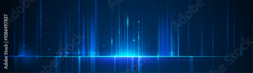 Big Data futuristic, hi tech technology, light line design. Vector datum digital background. Illustration innovation data system, cyber space, communication internet, information, connection concept