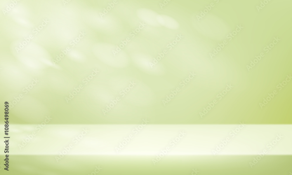 Background green Studio with Shadow Leaves. Space for selling products on the website. Empty room with shadow leaves. Vector illustration. Background green Studio with Shadow Leaves. Space for selling products on the website. Empty room with shadow leaves. Vector illustration.