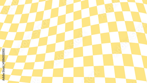 Retro Background Groovy Distorted Checked Pattern