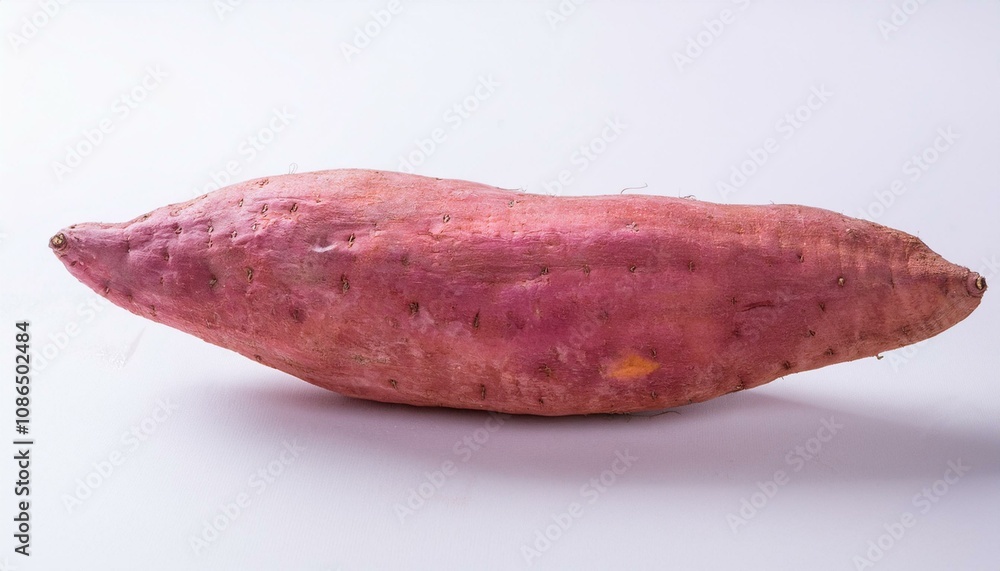 One sweet potato placed on a white background. ai generated One sweet potato placed on a white background. ai generated