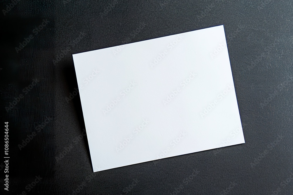 Clean white sheet on a dark background. Business card Clean white sheet on a dark background. Business card