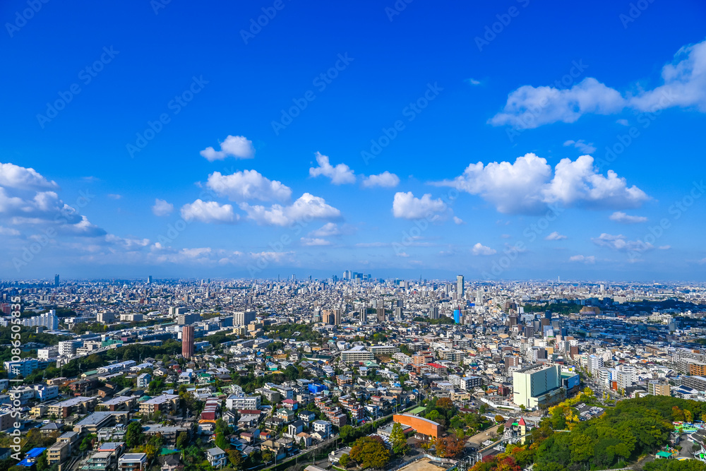 Fototapeta premium 東山スカイタワーから見える都市景観 愛知県名古屋市