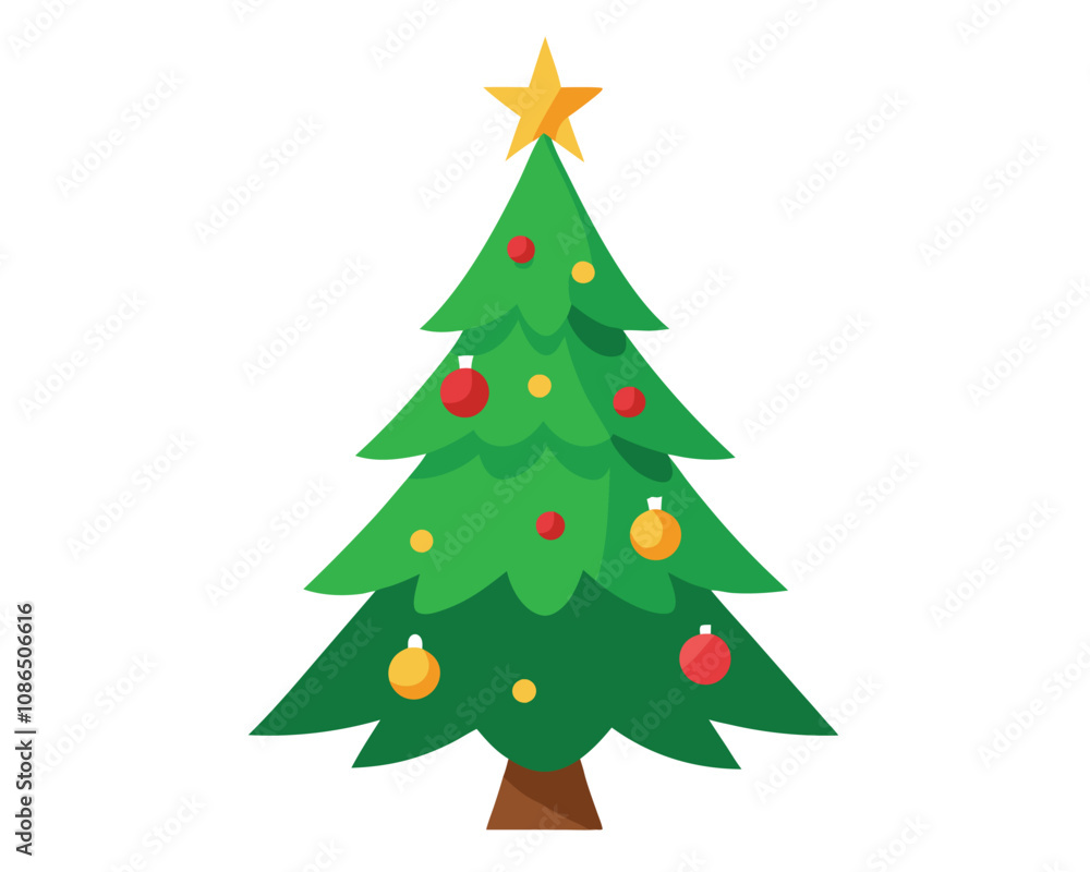 Christmas tree decorated with light vector merry christmas Christmas tree decorated with light vector merry christmas