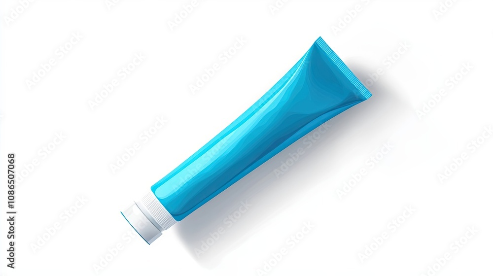 Blue Plastic Squeeze Tube with White Cap Blue Plastic Squeeze Tube with White Cap