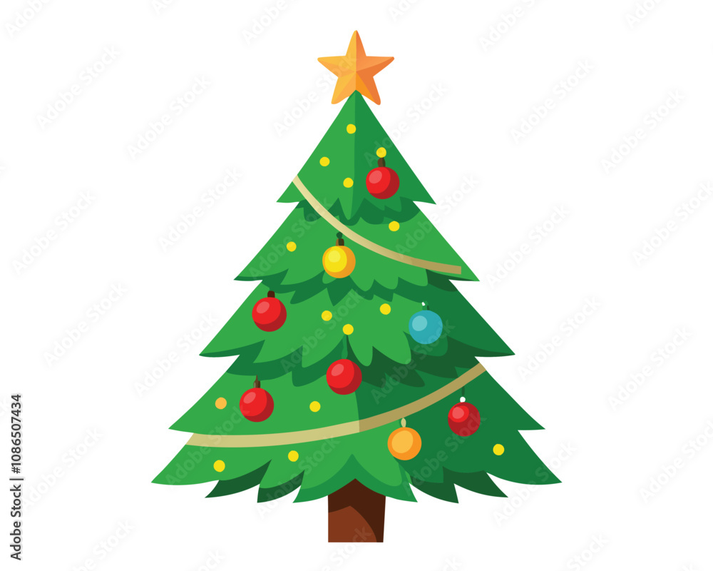 Christmas tree decorated with light vector merry christmas Christmas tree decorated with light vector merry christmas