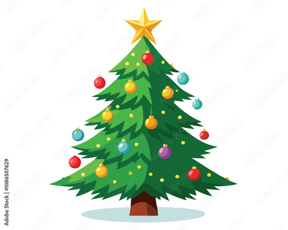 Christmas tree decorated with light vector merry christmas Christmas tree decorated with light vector merry christmas