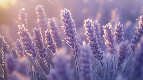 lavender in snow