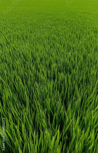 Lush Green Grass Field Spring Meadow Nature Background