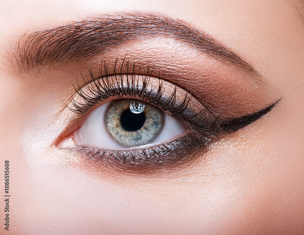 Weibliches Auge mit Lidstrich