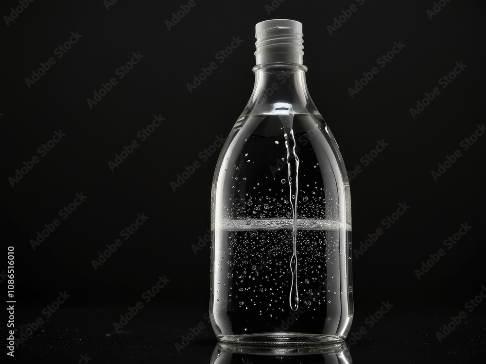 bottle on black bottle on black