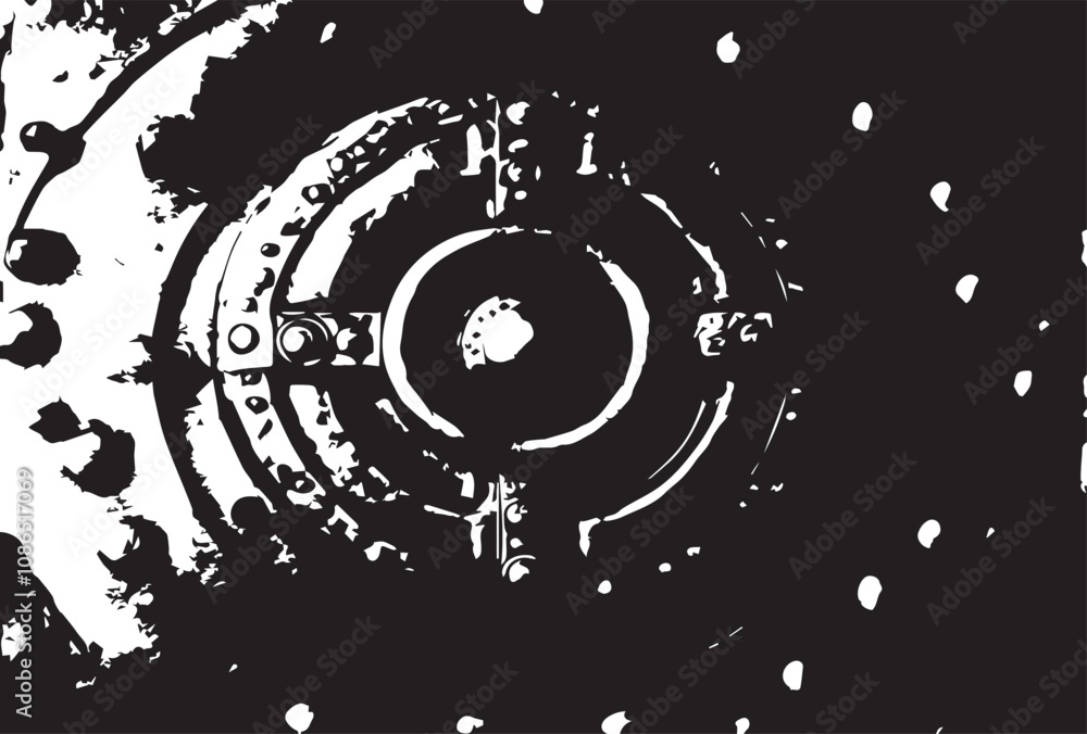 Fototapeta premium Damaged old metal grunge background with bullet holes and rivets.