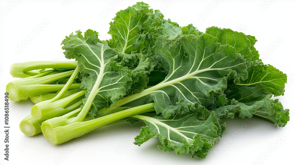 Fresh leafy greens with vibrant green color and crisp texture Fresh leafy greens with vibrant green color and crisp texture