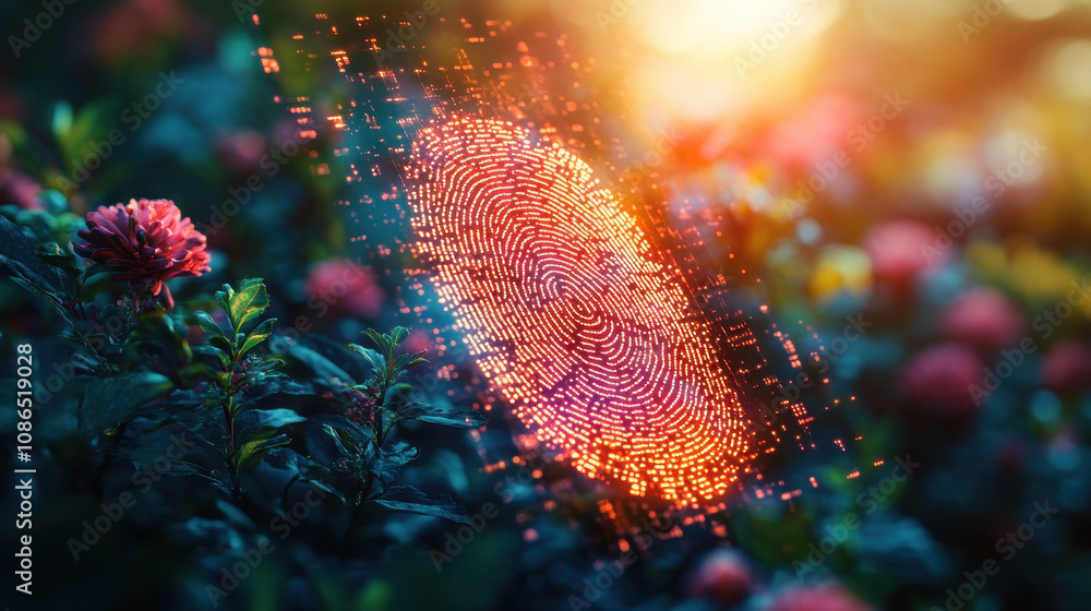 Fototapeta premium Personal Identification Technology in Modern System