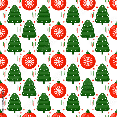  festive seamless pattern is perfect for New Year and Christmas themes. 