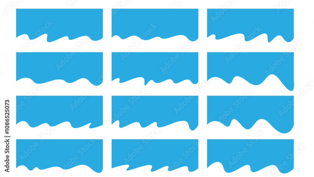 Set of abstract Border shape for website design. Divider Shape for Website. Top Collection of dividers shape templates. Divider shapes top and bottom for web page, banner, poster. Vector Illustration Set of abstract Border shape for website design. Divider Shape for Website. Top Collection of dividers shape templates. Divider shapes top and bottom for web page, banner, poster. Vector Illustration