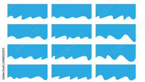 Set of abstract Border shape for website design. Divider Shape for Website. Top Collection of dividers shape templates. Divider shapes top and bottom for web page, banner, poster. Vector Illustration