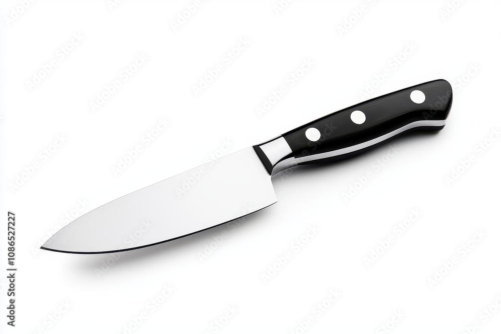 Sleek Kitchen Knife with Black Handle Design Sleek Kitchen Knife with Black Handle Design