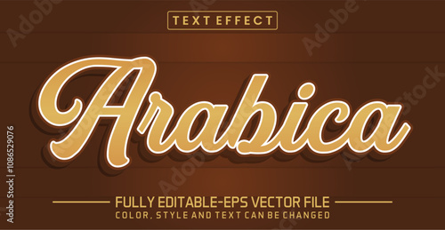 Arabica font Text effect editable