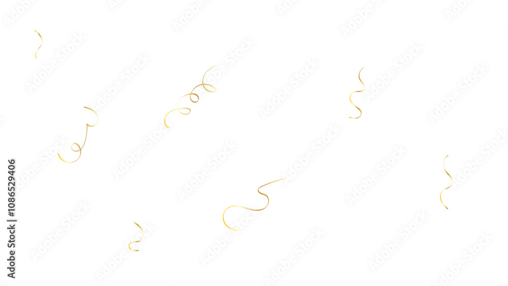 Falling shiny gold confetti. Glitter confetti frame on long background. Anniversary celebration banner. Bright festive tinsel. Birthday party. Holiday design elements. Vector illustration Falling shiny gold confetti. Glitter confetti frame on long background. Anniversary celebration banner. Bright festive tinsel. Birthday party. Holiday design elements. Vector illustration