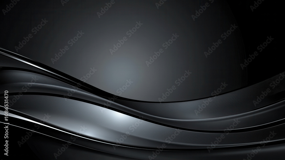 Sleek matte black curves create dynamic and modern abstract design. smooth lines and glossy finish evoke sense of elegance and sophistication Sleek matte black curves create dynamic and modern abstract design. smooth lines and glossy finish evoke sense of elegance and sophistication