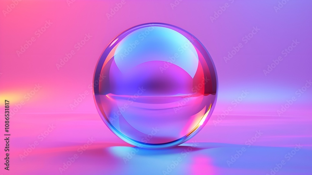 Iridescent balloon bubble on pastel background with gradient. A vibrant and whimsical bubble of joy radiates in the sky, its radiant rainbow background captivating the viewer with its dazzling colors Iridescent balloon bubble on pastel background with gradient. A vibrant and whimsical bubble of joy radiates in the sky, its radiant rainbow background captivating the viewer with its dazzling colors