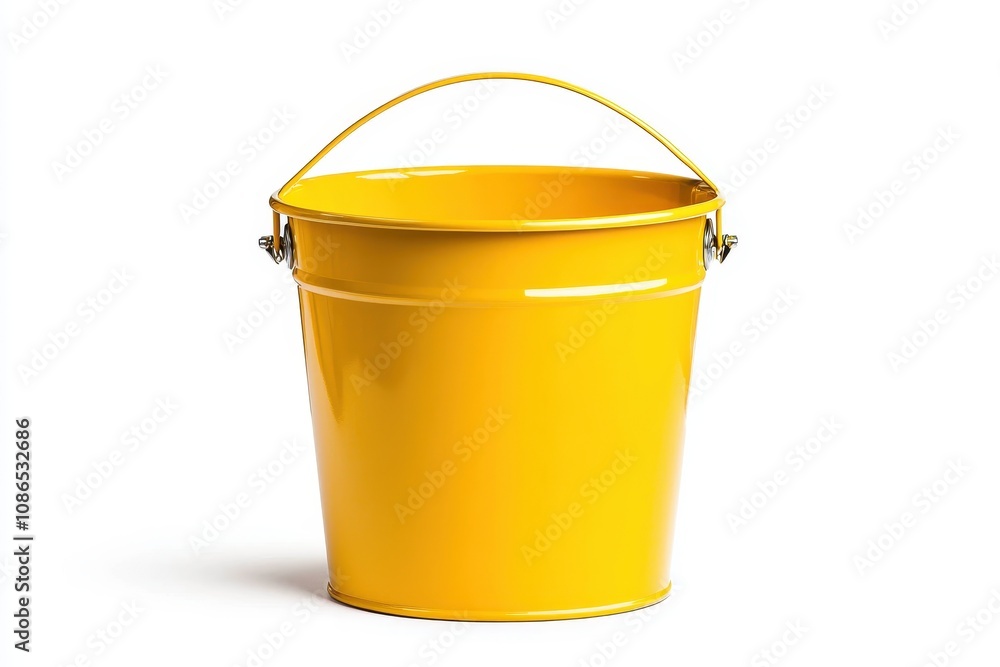 Bright Yellow Bucket for Various Uses and Activities Bright Yellow Bucket for Various Uses and Activities