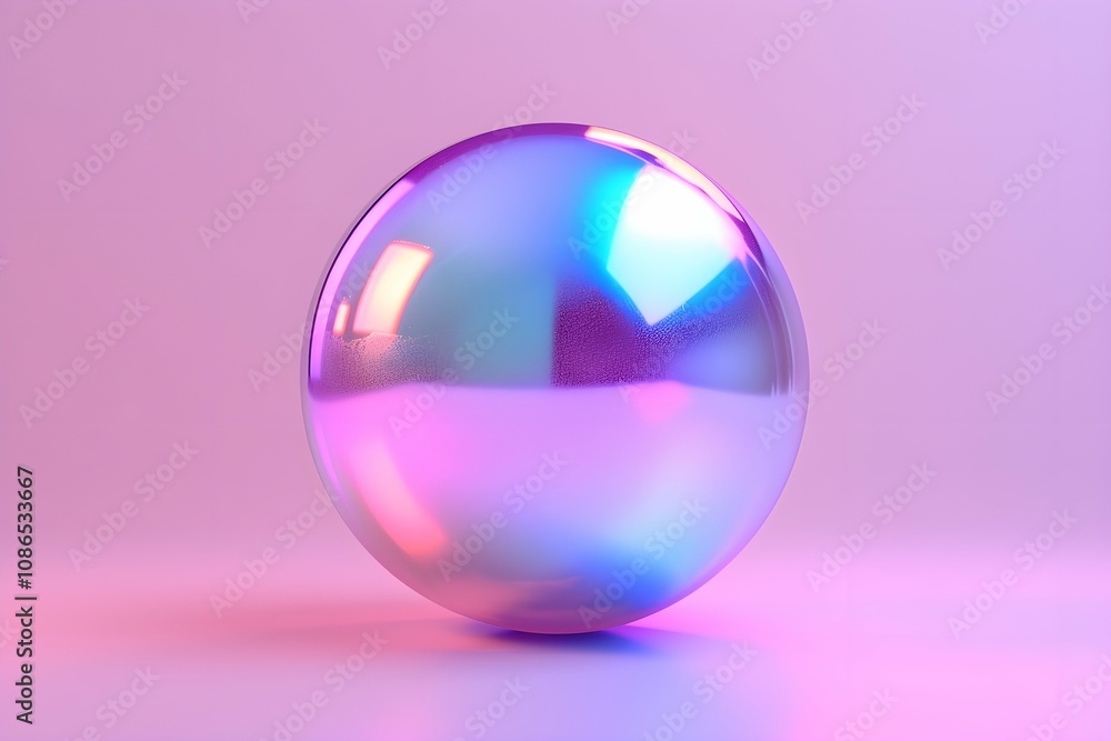 Iridescent balloon bubble on pastel background with gradient. A vibrant and whimsical bubble of joy radiates in the sky, its radiant rainbow background captivating the viewer with its dazzling colors Iridescent balloon bubble on pastel background with gradient. A vibrant and whimsical bubble of joy radiates in the sky, its radiant rainbow background captivating the viewer with its dazzling colors