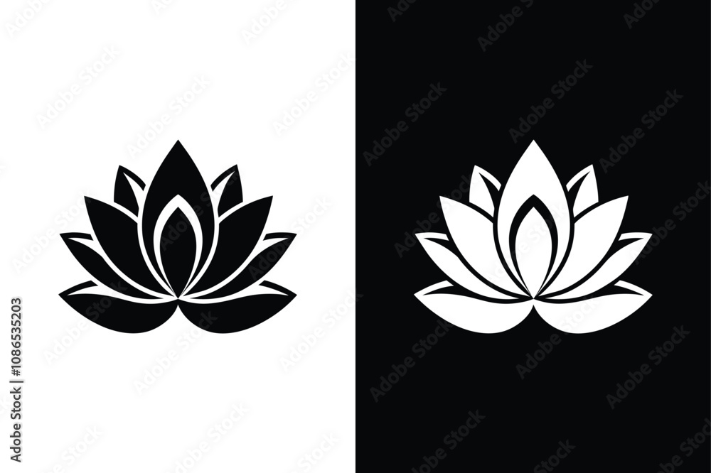 Modern Lotus Flower Symbol. Clean and Professional Design Modern Lotus Flower Symbol. Clean and Professional Design