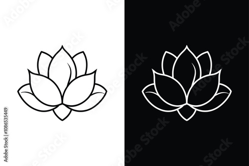 Lotus Flower line icon Symbol. Stunning Design for Web and Mobile Projects